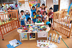 支援先の福島の保育園（ともだちAHOさんぽのわプロジェクト）